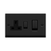 Click Deco Matt Black 45A Cooker Switch with 13A Socket VPMB504BK