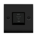 Click Deco Matt Black 10A Fan Isolator Switch VPMB520BK