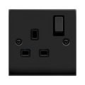 Click Deco Matt Black 13A Single Socket VPMB535BK
