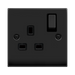 Click Deco Matt Black 13A Single Socket VPMB535BK