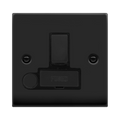 Click Deco Matt Black 13A Switched Spur with Flex VPMB551BK
