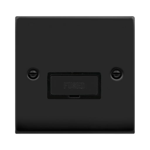 Click Deco Matt Black 13A Unswitched Spur VPMB750BK