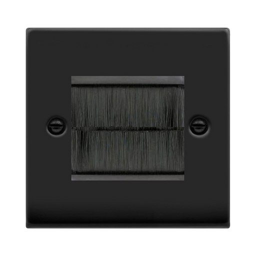 Click Deco Matt Black 2G Cable Brush Outlet VPMBBRUSHBK