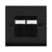 Click Deco Matt Black Double Cat6 Data Socket VPMBRJ4562BK
