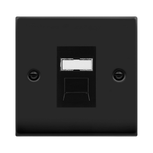 Click Deco Matt Black Cat5e Data Socket VPMBRJ45BK