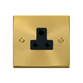 Click Deco Satin Brass 5A Unswitched Socket VPSB038BK
