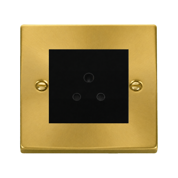 Click Deco Satin Brass 5A Unswitched Socket VPSB038MBK