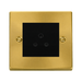 Front view of Click Deco Satin Brass 5A Unswitched Socket