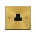 Front view of Click Deco Satin Brass 2A Unswitched Socket