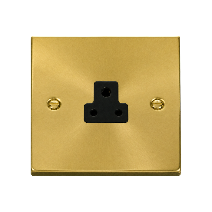 Click Deco Satin Brass 2A Unswitched Socket VPSB039BK
