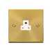 Front view of Click Deco Satin Brass 2A Unswitched Socket