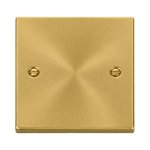 Click Deco Satin Brass Single Blank Plate VPSB060