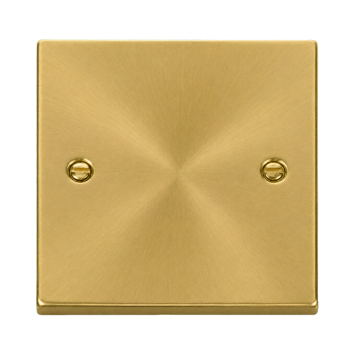 Click Deco Satin Brass Single Blank Plate VPSB060