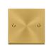 Front view of Click Deco Satin Brass Single Blank Plate
