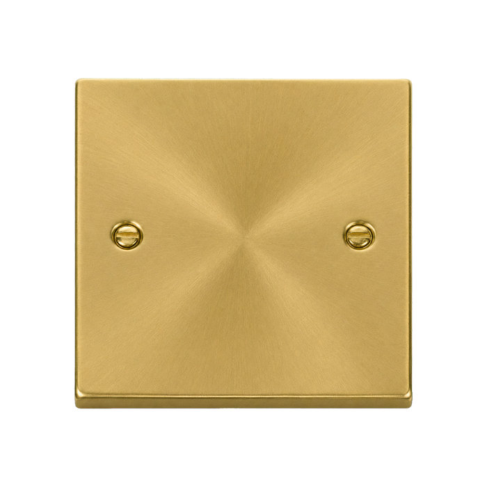 Click Deco Satin Brass Single Blank Plate VPSB060