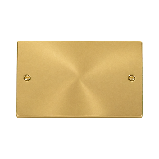 Click Deco Satin Brass Double Blank Plate VPSB061