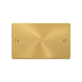 Click Deco Satin Brass Double Blank Plate VPSB061