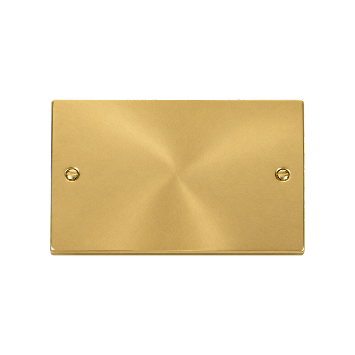 Click Deco Satin Brass Double Blank Plate VPSB061