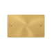 Front view of Click Deco Satin Brass Double Blank Plate