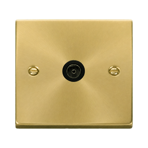 Click Deco Satin Brass TV Socket VPSB065BK