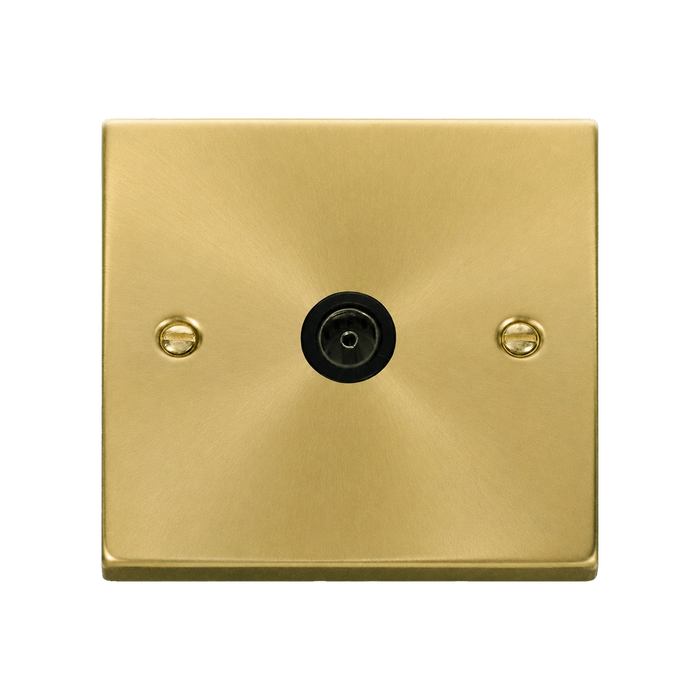 Click Deco Satin Brass TV Socket VPSB065BK