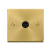 Front view of Click Deco Satin Brass TV Socket