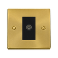 Click Deco Satin Brass TV Socket VPSB065MBK