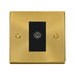 Front view of Click Deco Satin Brass TV Socket