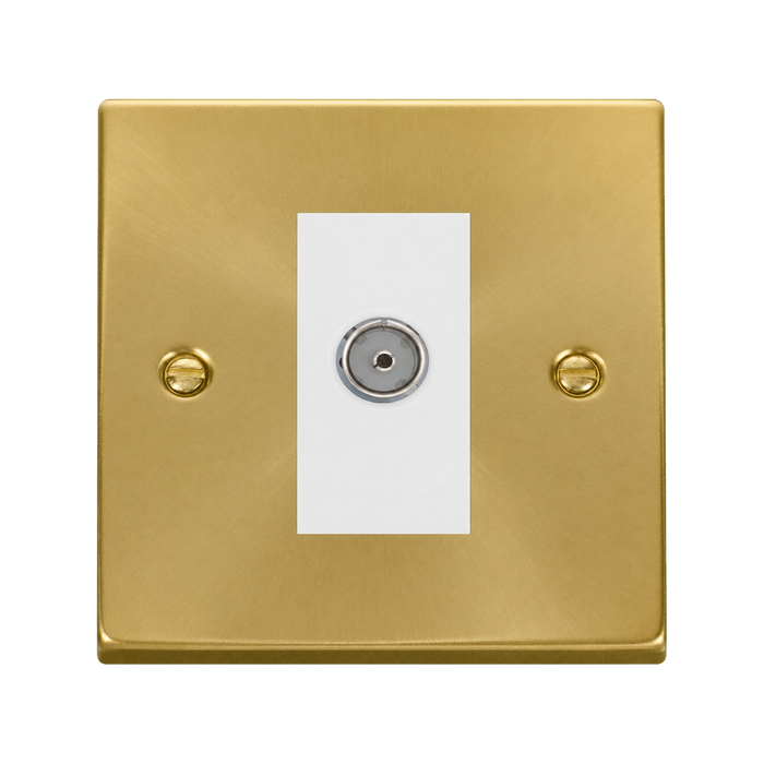 Click Deco Satin Brass TV Socket VPSB065MWH