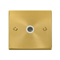 Click Deco Satin Brass TV Socket VPSB065WH