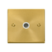 Front view of Click Deco Satin Brass TV Socket