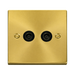 Click Deco Satin Brass Double TV Socket VPSB066BK