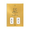 Click Deco Satin Brass Shaver Socket VPSB100WH