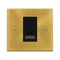 Click Deco Satin Brass RJ11 Socket VPSB115MBK