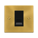 Front view of Click Deco Satin Brass RJ11 Socket