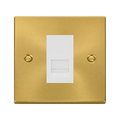 Click Deco Satin Brass RJ11 Socket VPSB115MWH