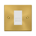 Front view of Click Deco Satin Brass RJ11 Socket
