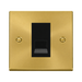 Front view of Click Deco Satin Brass Master Telephone Socket