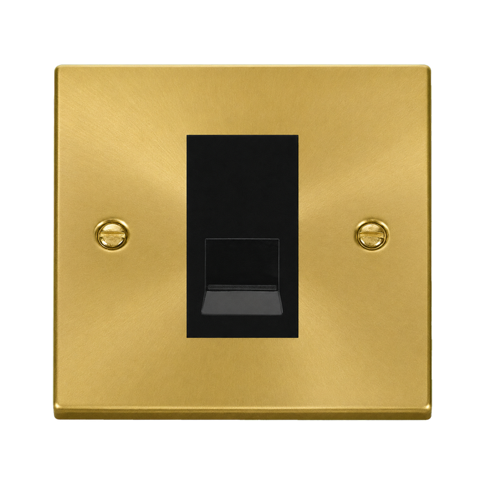 Click Deco Satin Brass Master Telephone Socket VPSB120MBK