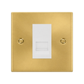 Click Deco Satin Brass Master Telephone Socket VPSB120MWH