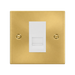 Front view of Click Deco Satin Brass Master Telephone Socket