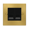Click Deco Satin Brass Double Master Telephone VPSB121MBK