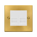 Click Deco Satin Brass Double Master Telephone VPSB121MWH