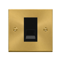 Click Deco Satin Brass Slave Telephone Socket VPSB125MBK