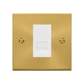 Click Deco Satin Brass Slave Telephone Socket VPSB125MWH