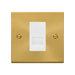 Front view of Click Deco Satin Brass Slave Telephone Socket