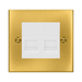 Click Deco Satin Brass Double Slave Telephone Socket VPSB126MWH