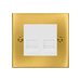 Front view of Click Deco Satin Brass Double Slave Telephone Socket