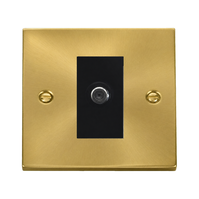 Click Deco Satin Brass Satellite Socket VPSB156MBK