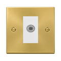Click Deco Satin Brass Satellite Socket VPSB156MWH